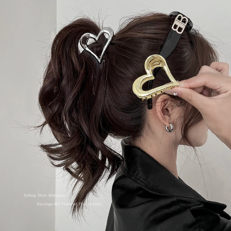 婉之恋抓夹女时尚高马尾法式鲨鱼夹新款后脑勺小抓夹气质简约发抓