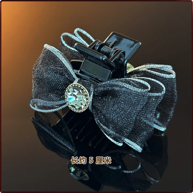 一饰达-6836轻奢蝶恋系列-蝴蝶结带钻抓夹洋气发夹小抓夹