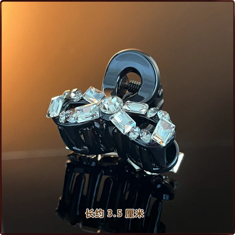 一饰达-6642轻奢蝶恋系列-蝴蝶结亮钻抓夹发夹头饰刘海小夹子