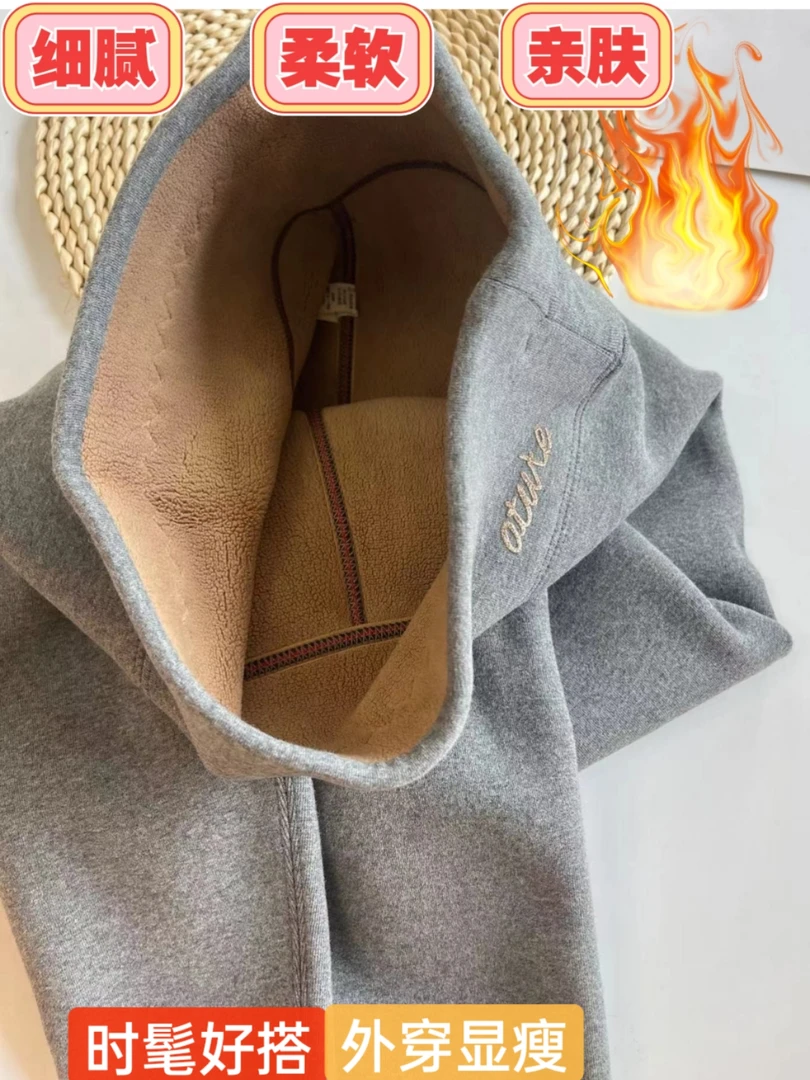 仿羊绒打底裤高腰收腹提臀秋冬外穿新款一体保暖裤