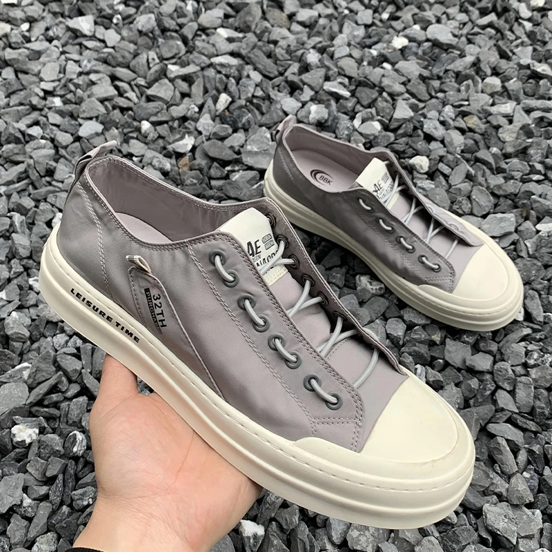 男鞋时尚休闲百搭一脚蹬布鞋软底透气春夏潮流韩版灰薄款舒适潮鞋
