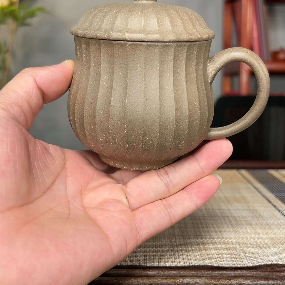 紫砂茶壶青段盖杯