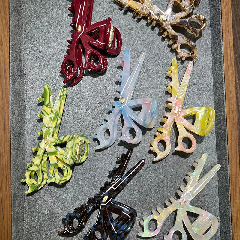 MY12006鲨鱼夹气质夹子头饰后脑勺盘发夹大号鲨鱼夹新年抓夹