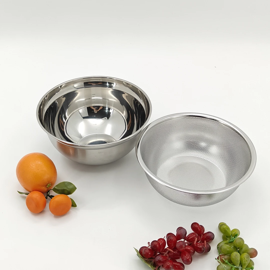 BH骑士套盆厨房洗菜盆/淘米漏/沙拉盆/菜漏（2件套）