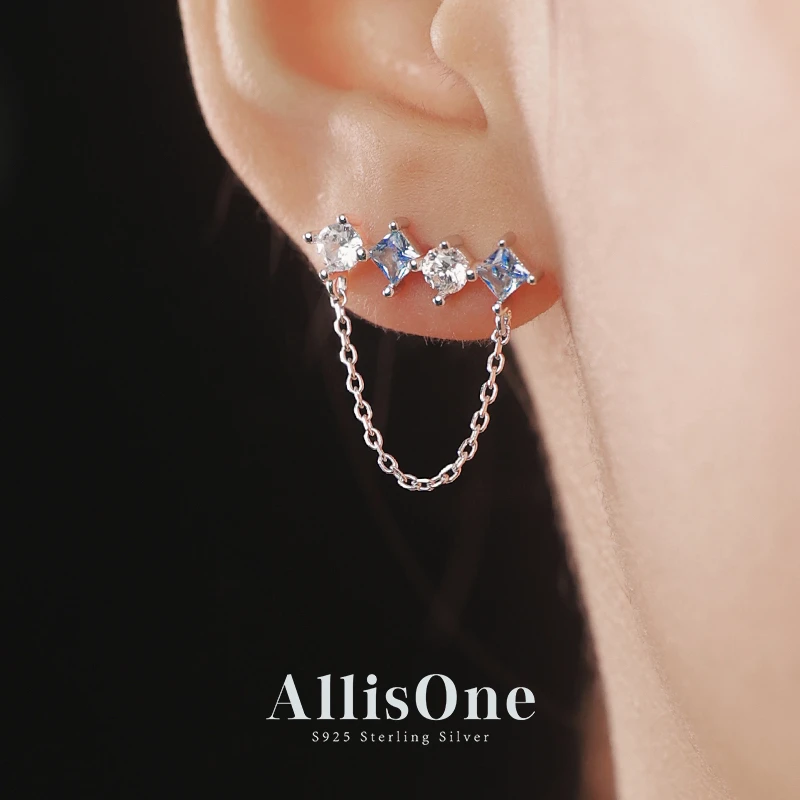 苿默 925银合成锆石耳饰 罗马假日耳钉手工小众高级感气质百搭