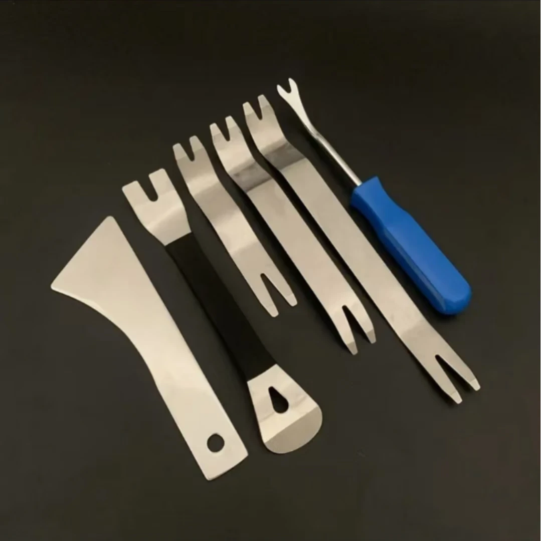 汽车音响改装翘板门板中控台后视镜片拆卸工具不锈钢钢撬板拆卸