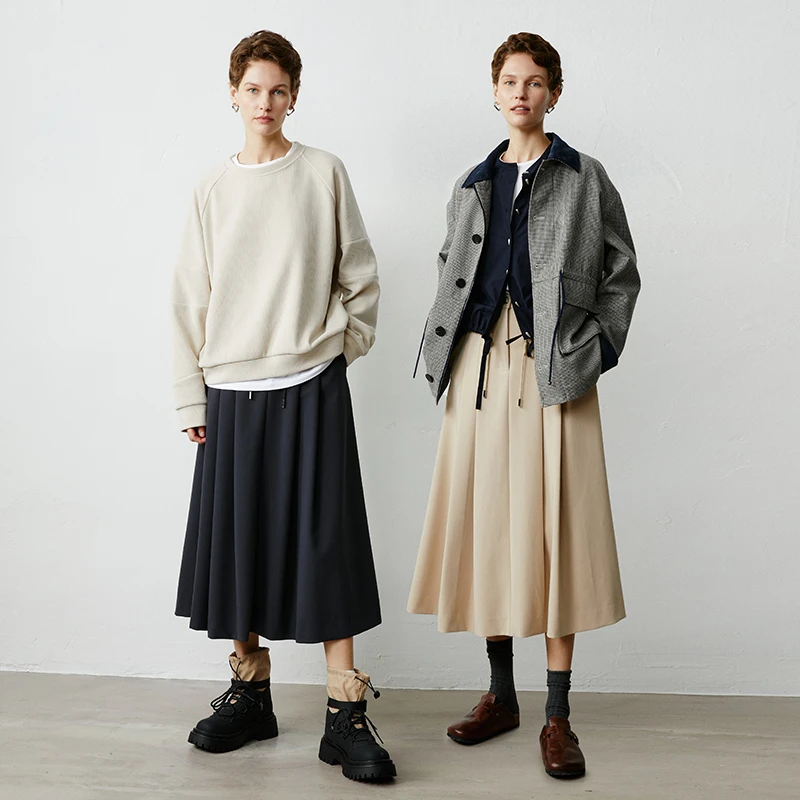 INFFTRU |【抽绳半裙】定制面料四季抽绳半裙