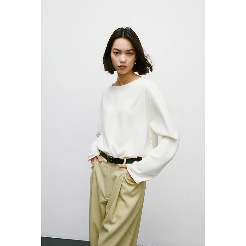 INFFTRU 定制软糯垂感面料  香蕉袖设计感显瘦宽松百搭上衣女