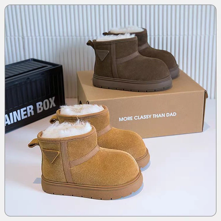 1155大头儿童雪地靴新款冬季加绒加厚棉鞋