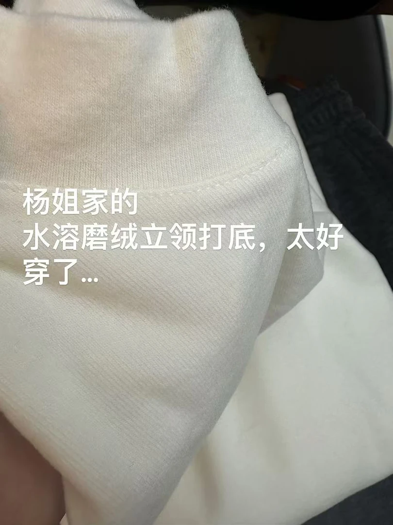 杨姐家的 升级版磨绒水溶立领打底衫 百搭气质9226