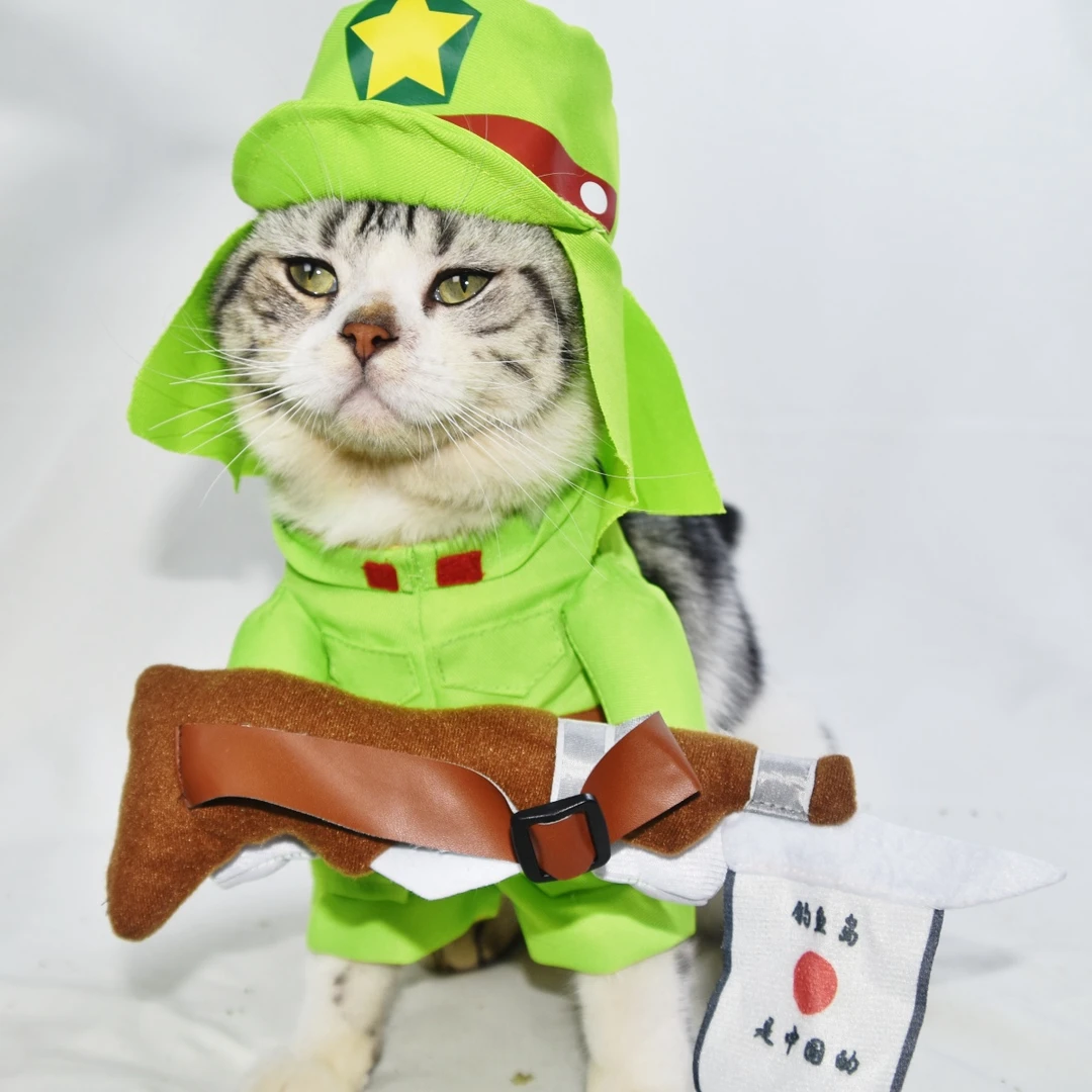 搞笑变身装扮猫咪狗狗特效扮装可爱大左日某美短布偶柴犬立体衣