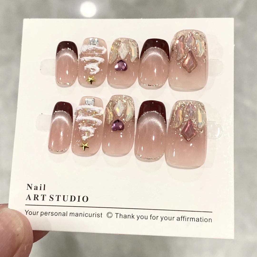 【欢颂圣诞】高端纯手工定制穿戴甲10片