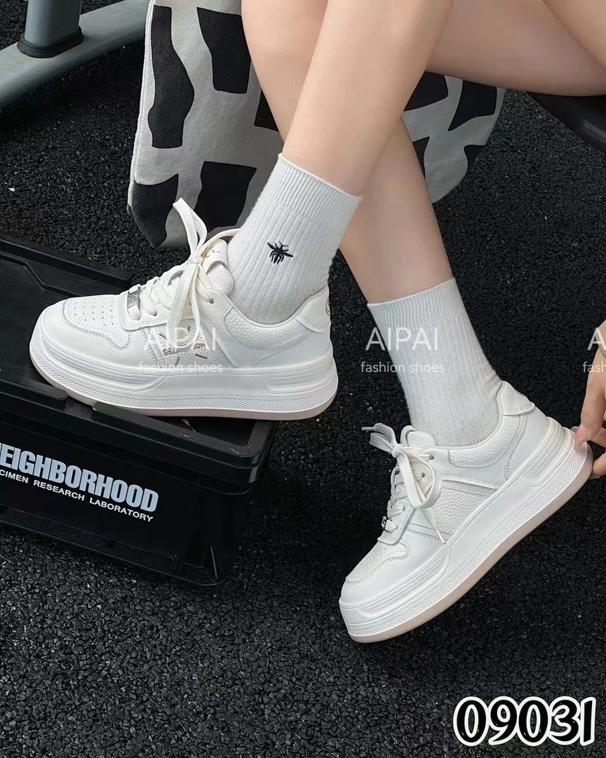 爱拍真皮女鞋厚底软底休闲百搭