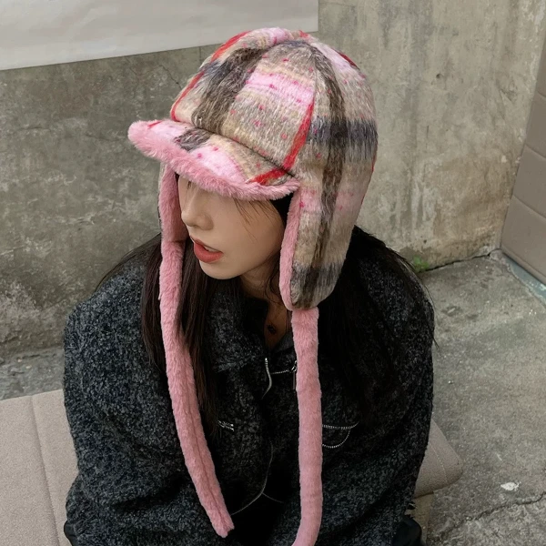 巴拉克拉法帽子女2024新款秋冬季加厚毛绒绒护耳帽保暖百搭显脸小