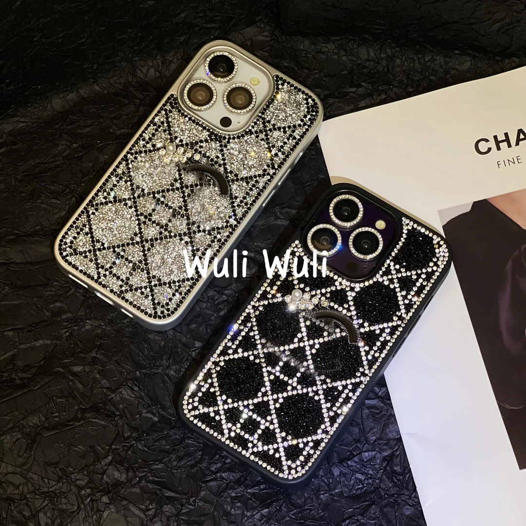 【适用苹果】奢华满钻iPhone15promax手机壳12 13全包潮牌女14pro