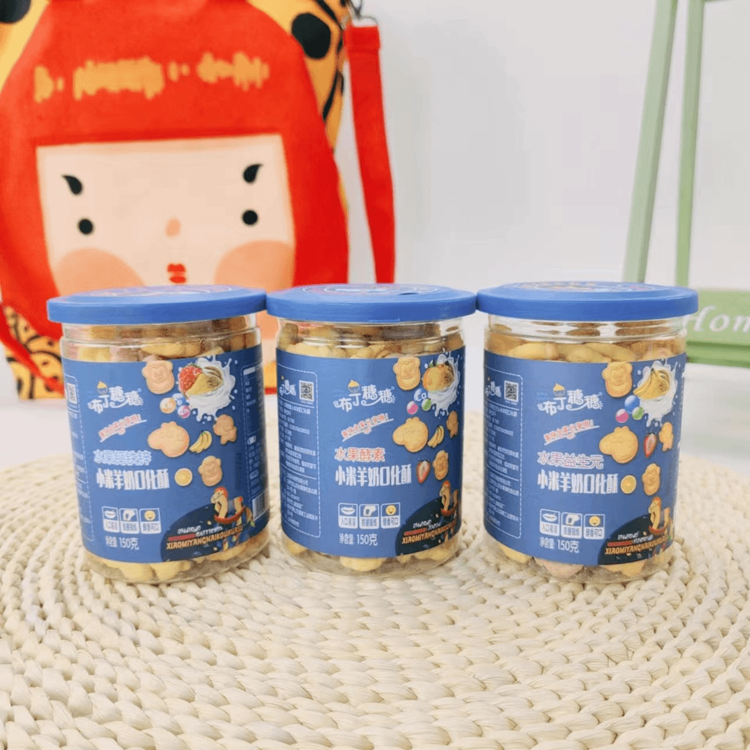 布丁糖糖 小米羊奶口化酥饼干    5罐装