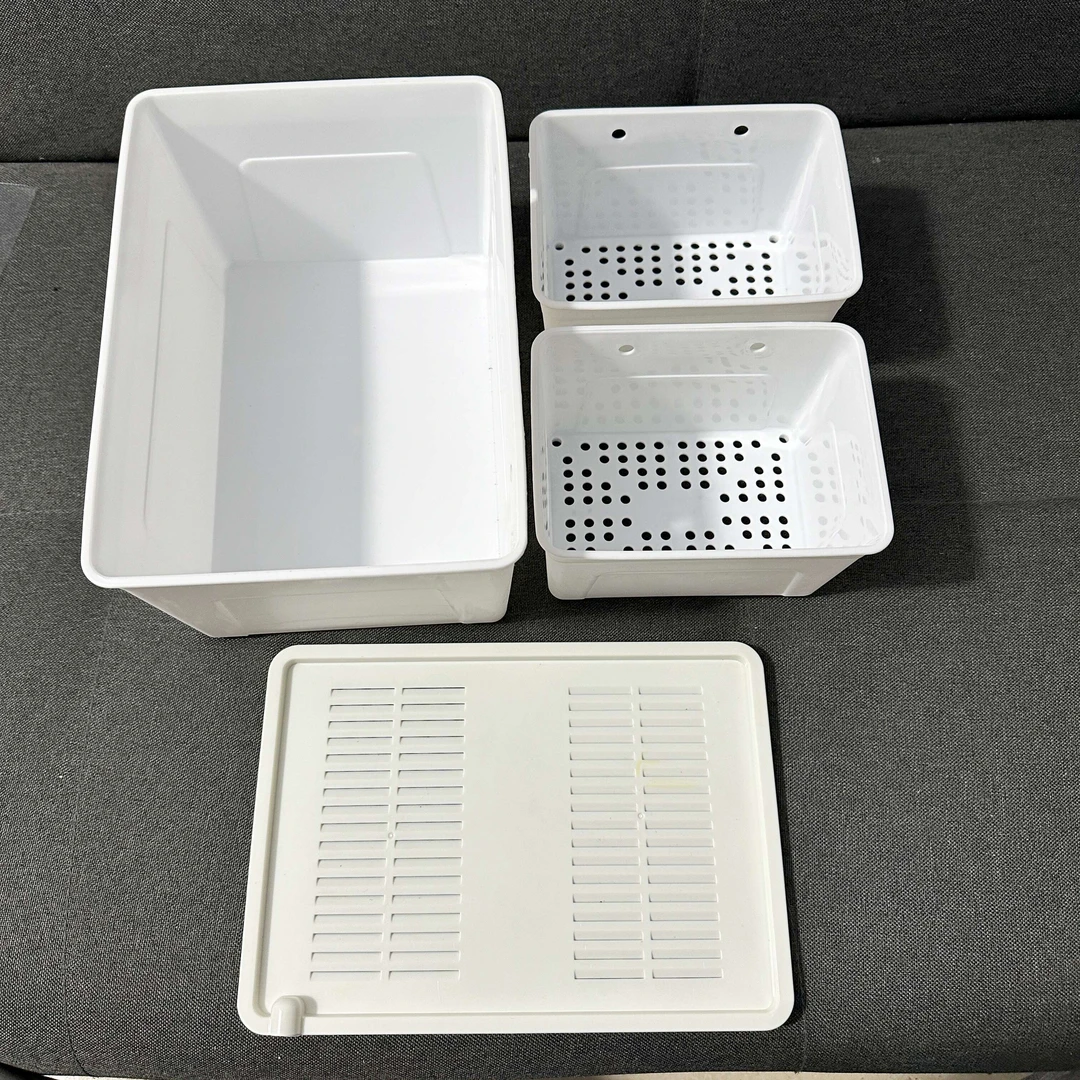 养龟盒子龟缸饲养蛋龟苗头盔果核苗隔离盒黑色白色透明色大号小号