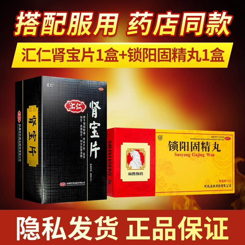 汇仁肾宝片0.7g*9片*14板向前锁阳固精丸9g*10丸遗精早泄扶正固本补肾