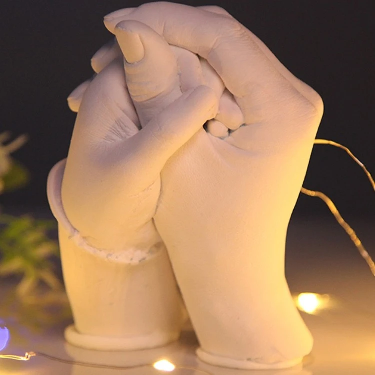 初蓝手模型diy手模材料石膏粉亲子套餐3d手工脚模磨具造型纪念品