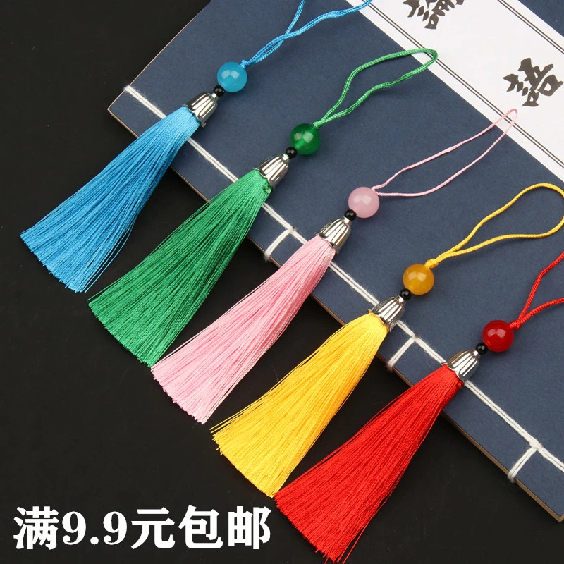 铃兰花流苏穗子带帽珠子 diy手工材料古风挂饰书签迷你带珠吊穗
