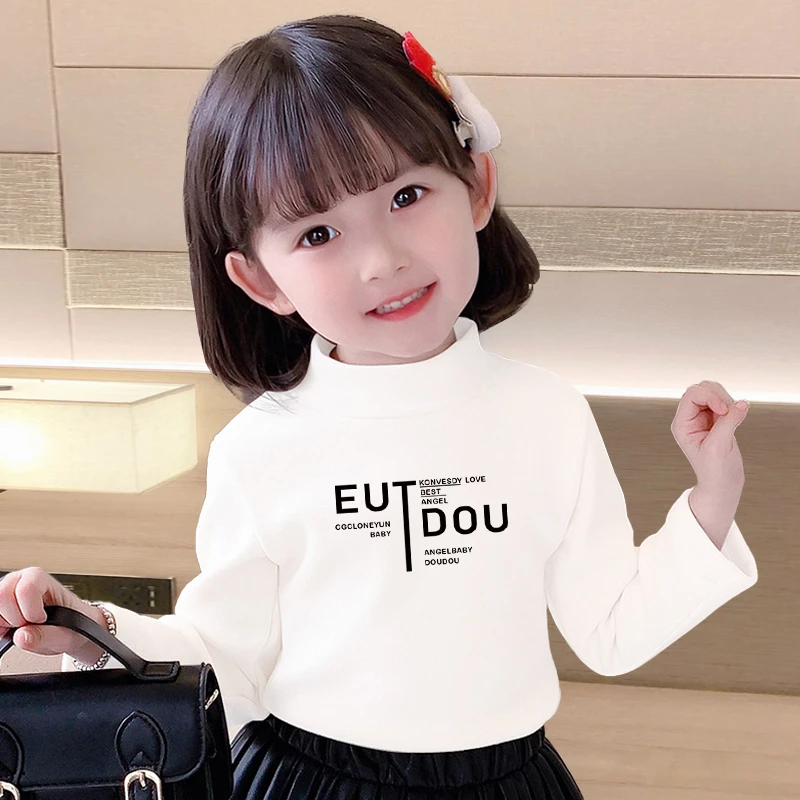 清仓甩卖男童打底衫儿童半高领德绒内搭t恤女宝宝长袖T恤幼儿上衣