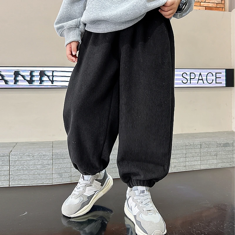 新品促销儿童哈伦裤宝宝冬季加绒加厚灯芯绒裤女童保暖卫裤束脚裤