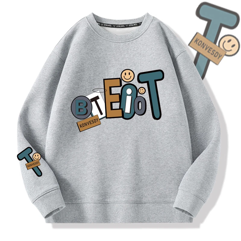 粉丝福利卫衣男春秋纯棉长袖上衣宽松圆领冬季加绒加厚情侣装外套