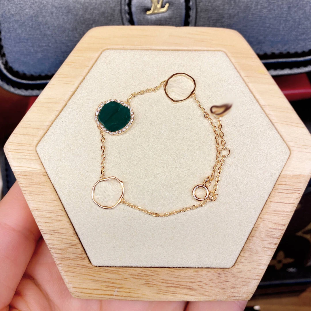 925银合成锆石手链 黑标K琪琪葫芦各色各式百搭手链dois12