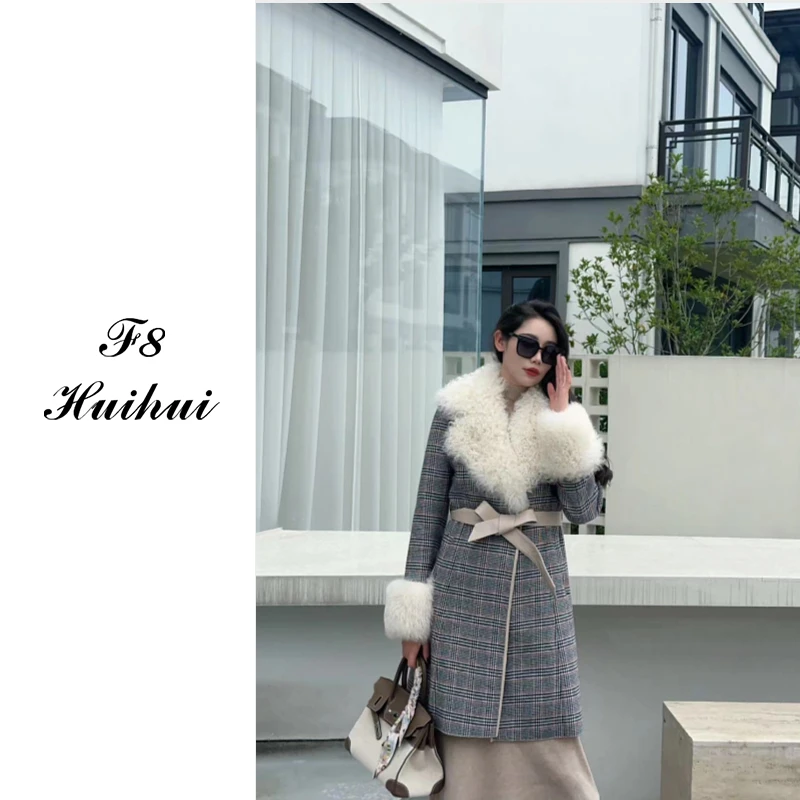 【F8】2201-1 设计师款时尚都市百搭女士长款外套