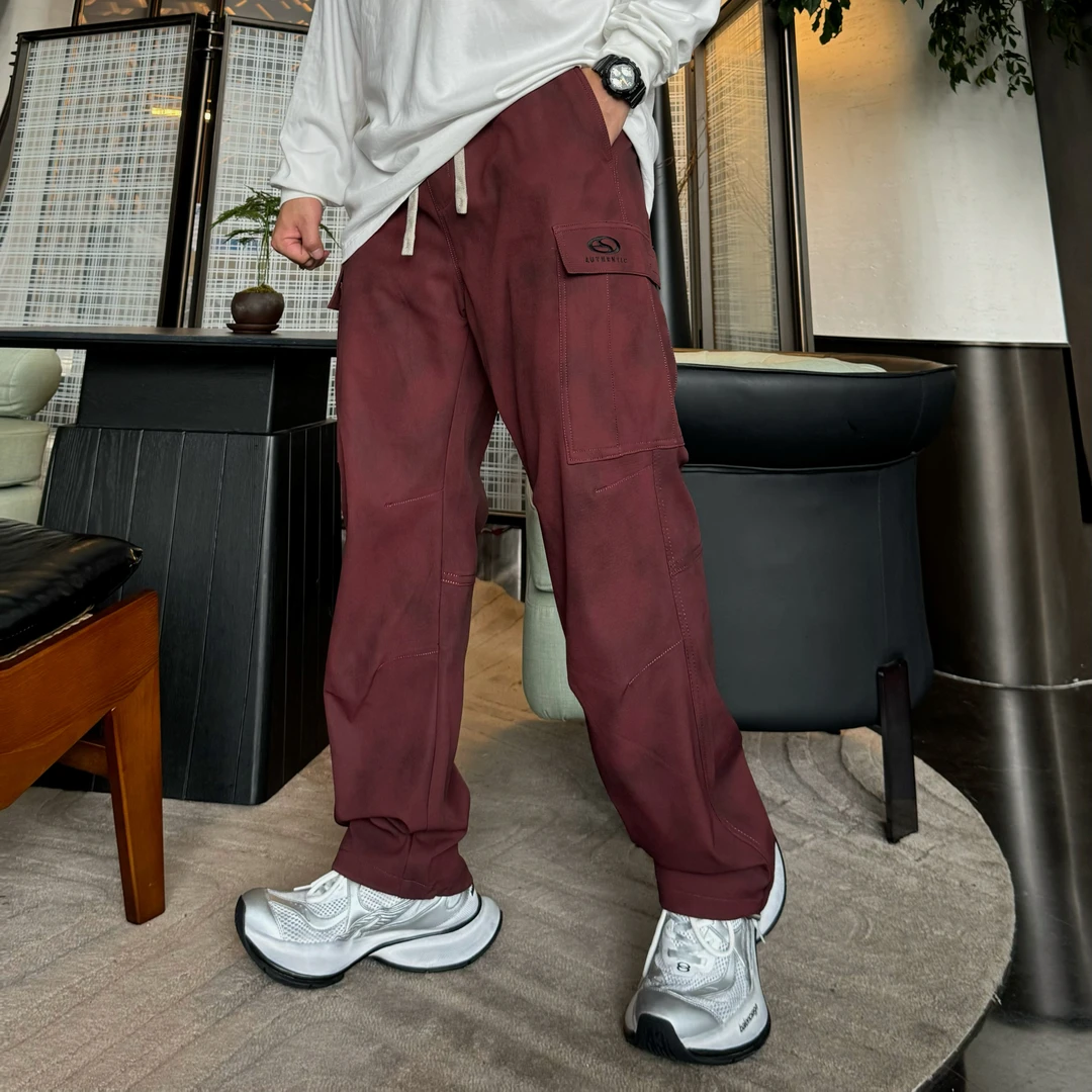 【炒洗工装裤】冬季大码男装微胖潮牌直筒男装胖子69616