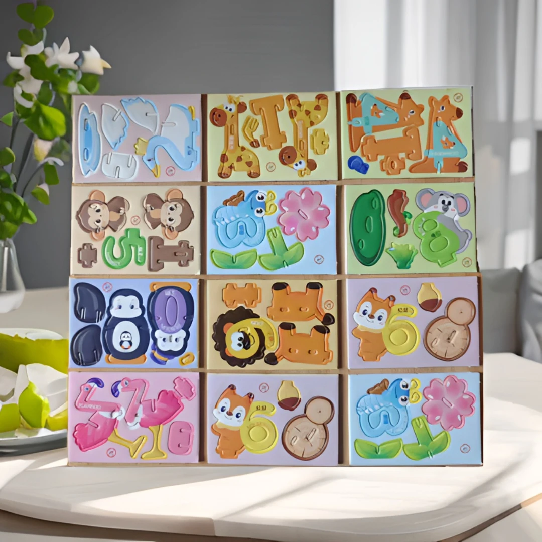 昆虫3D立体拼图卡通拼装幼儿趣味大脑陀螺小动物飞机3D立体拼图