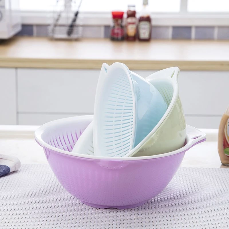 狮倍厨房双层洗菜盆沥水篮塑料大号多功能蔬菜水果沥水洗菜篮
