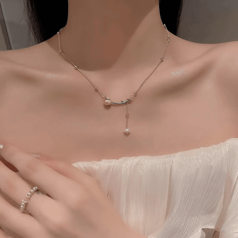 郁金香流苏项链女气质百搭小众设计轻奢精致优雅花朵