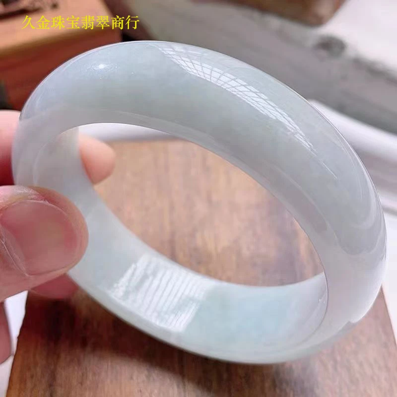 天然翡翠手镯A货翠色正品冰糯正圈翡翠色高货飘绿送礼多样发