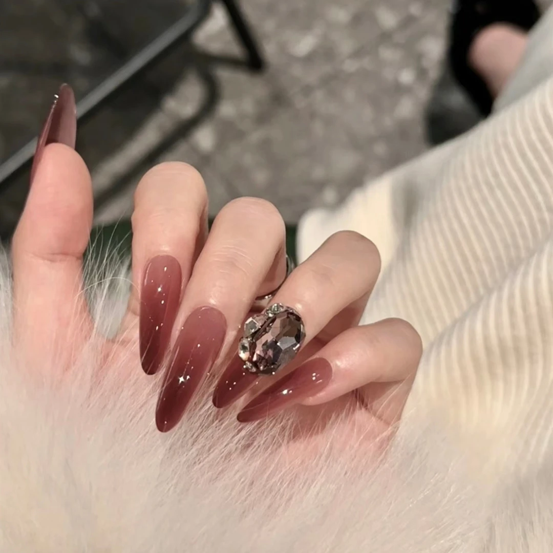 美甲高端纯手工穿戴甲短中长款2025新款高级感甲片穿戴式美甲指甲