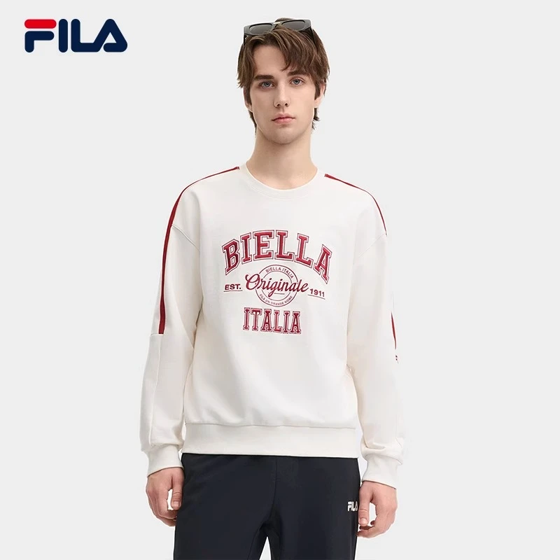 FILA斐乐官方男子套头卫衣冬季时尚休闲舒适针织上衣F11M449210