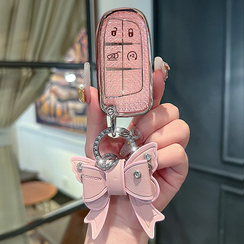 适用吉普jeep指南者车钥匙套大切诺基自由光包自由侠大指挥官扣壳