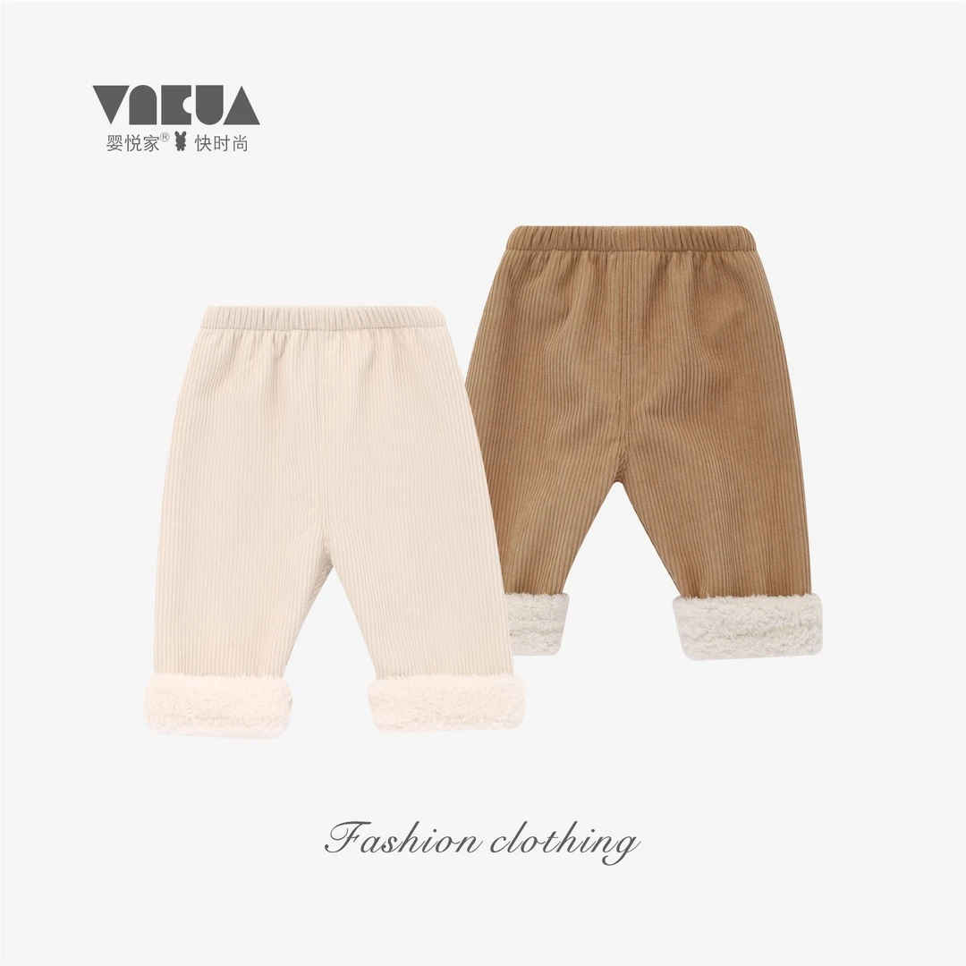 婴悦家秋冬甄选女宝宝时尚儿童加厚百搭保暖灯芯绒单裤 86854预售
