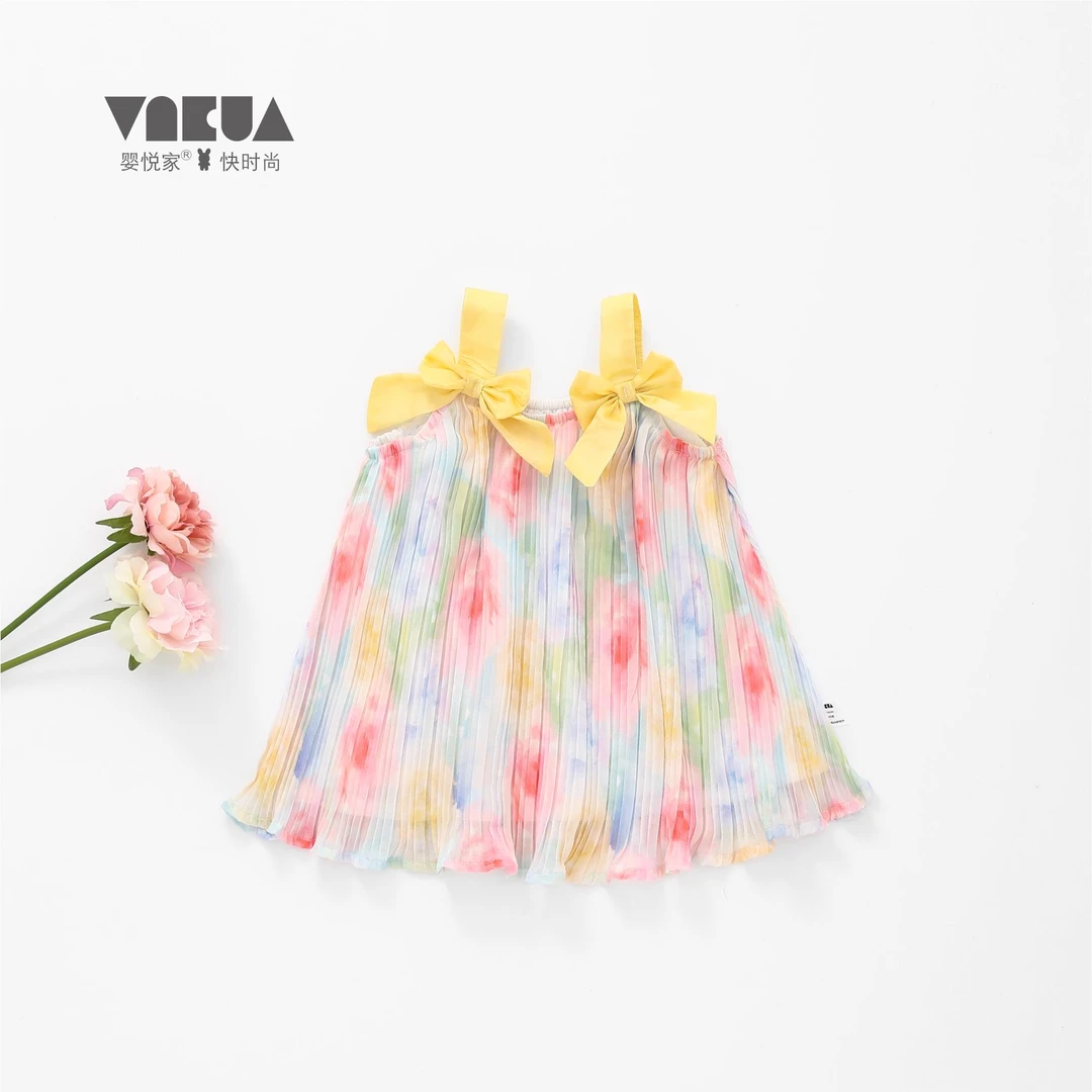 婴悦家0-3岁女宝宝夏季薄款甜美洋气花朵公主婴童吊带连衣裙86397