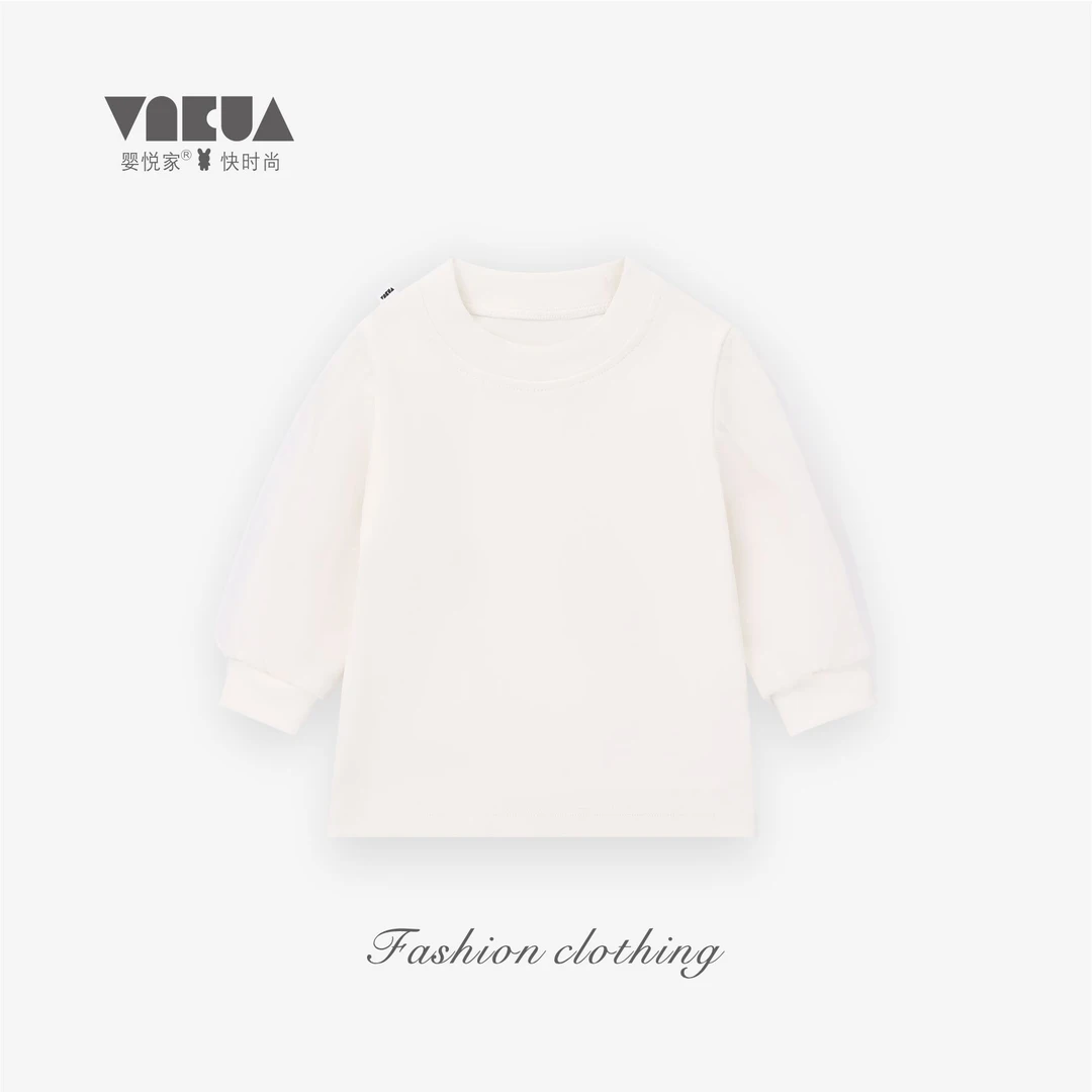 婴悦家春秋款女宝甜美打底衣女童圆领套头时尚长袖上衣87127