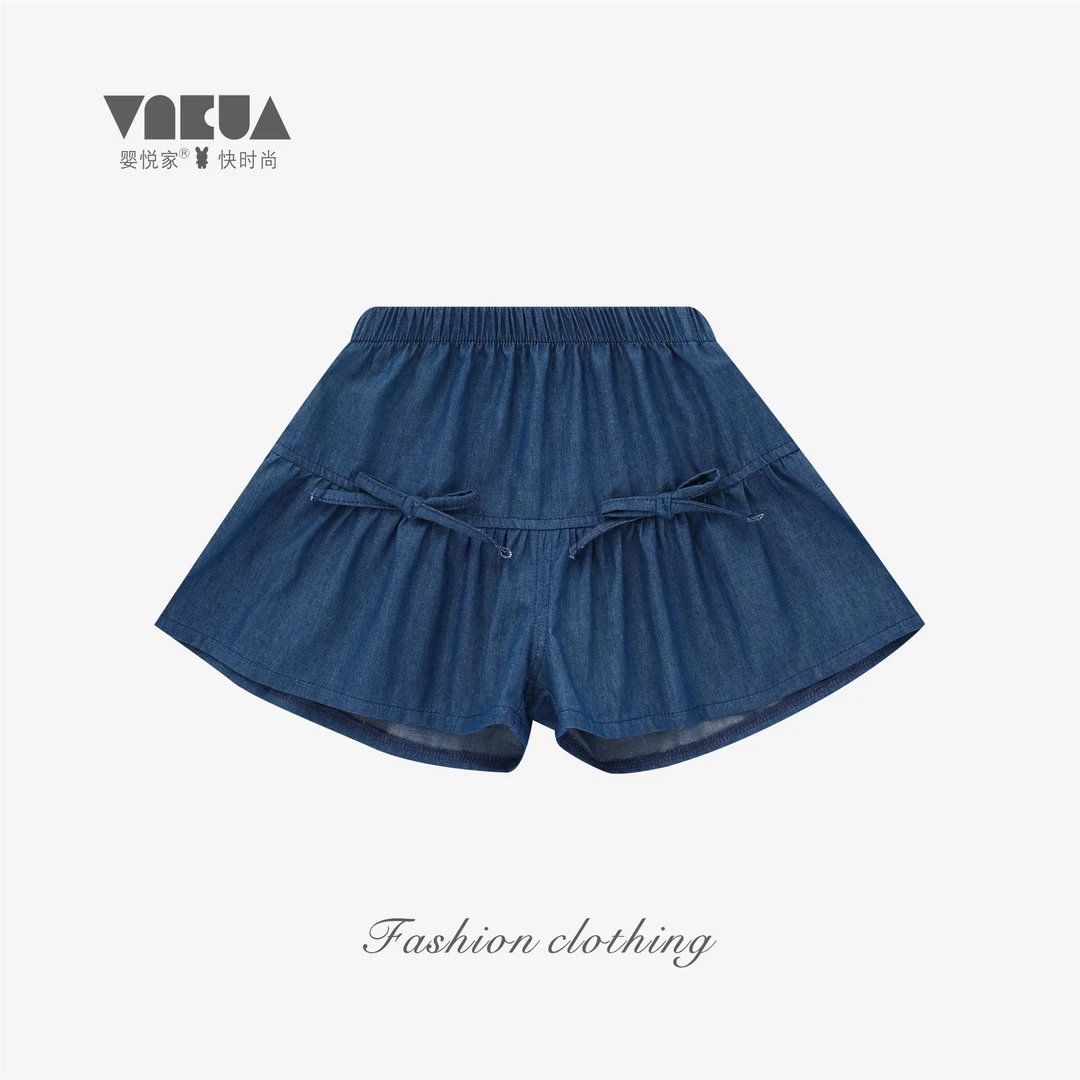 婴悦家夏季女宝宝时尚洋气百搭薄款纯色女童蝴蝶结裙裤 87600