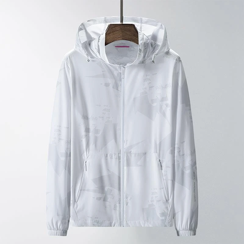 冰丝防晒衣男夏季户外透气薄款连帽钓鱼衫时尚舒适情侣防晒服q