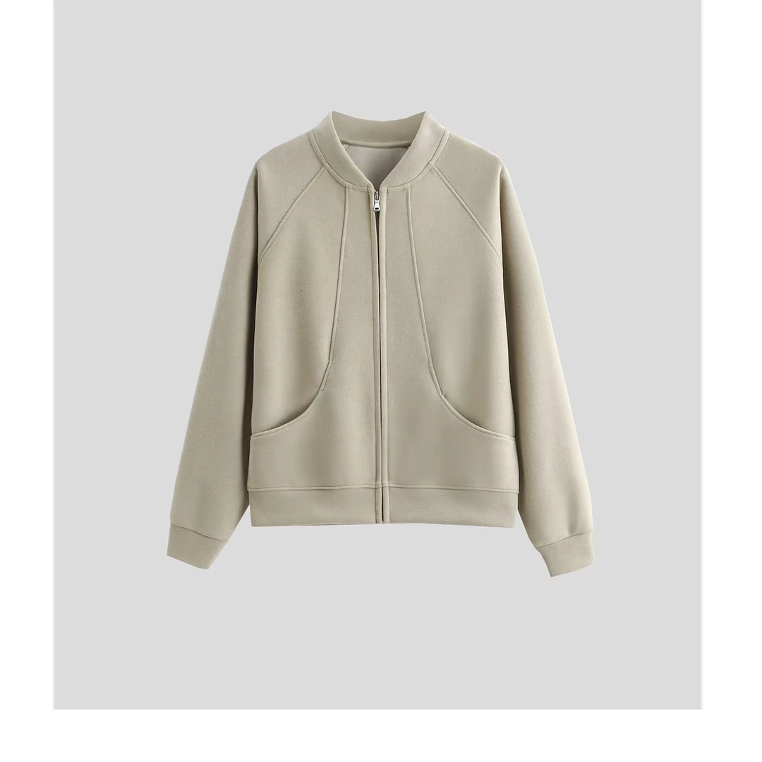 DINGPAI-「百搭随性」2025春装新款时尚休闲百搭纯色女外套O-24562