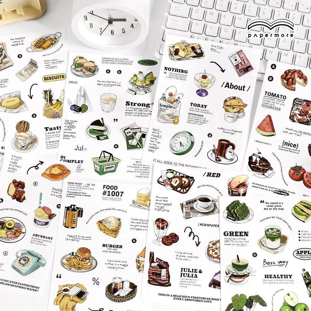 琐碎浪漫系列  不干胶贴纸简约装饰日记本做背卡贴画