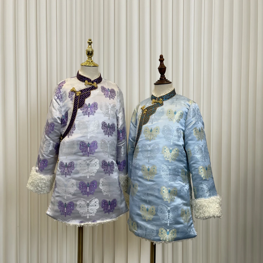 藏式【蝶之呼吸】外套秋季童装立领网红中式加绒加厚冬款TZWT905