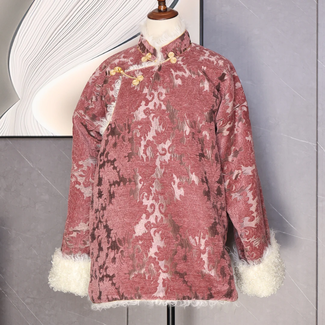 2024年冬季新款藏式外套名族风藏族服装女款冬季上衣加厚保暖藏服