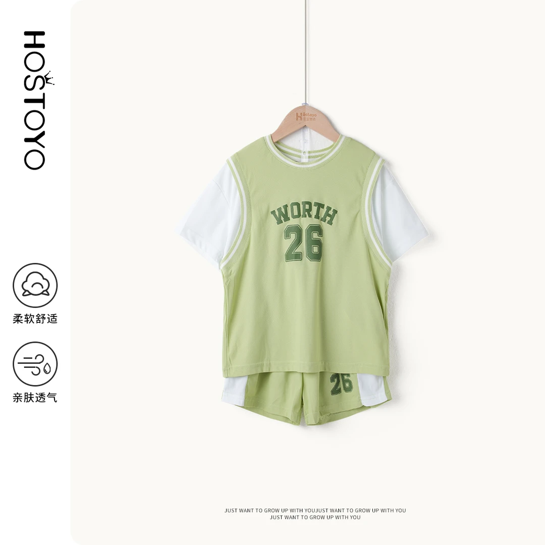 皇室童缘2024夏季男童舒适特惠速干球服运动套装16230580012