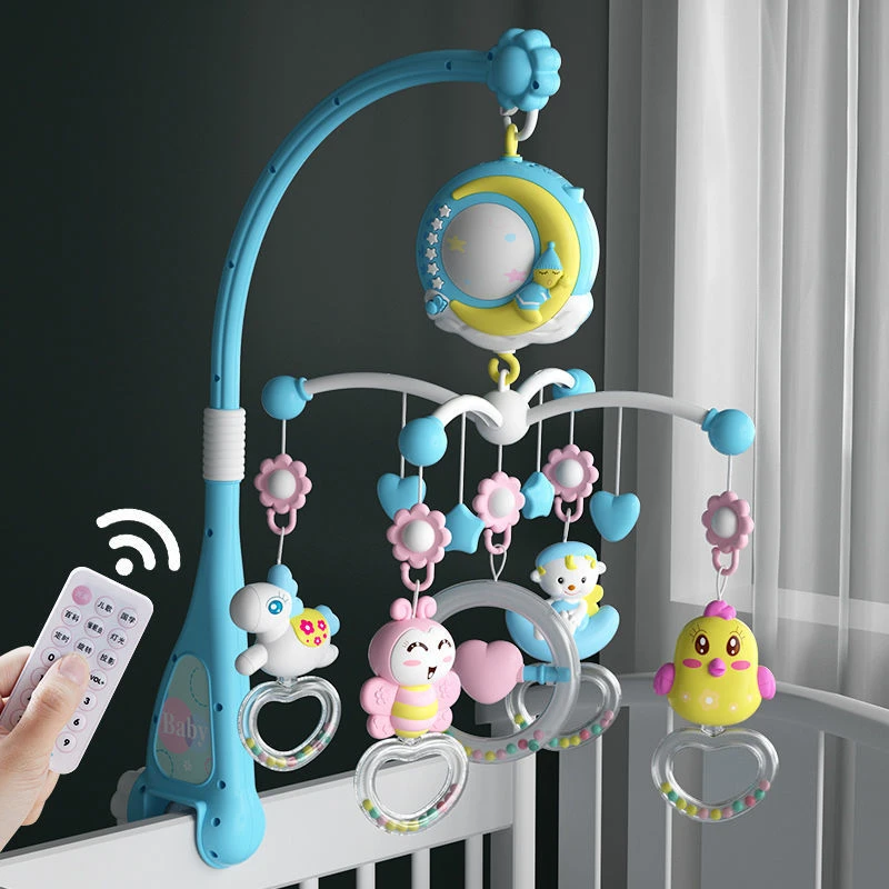 新生婴儿床铃0-1岁3-6个月宝宝玩具可旋转益智床头摇铃车挂件趣味