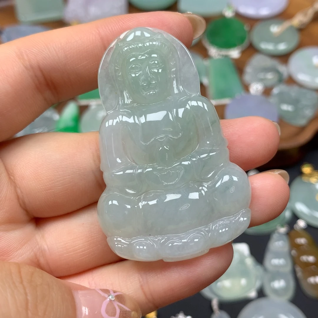 翡翠颈饰未镶嵌观音