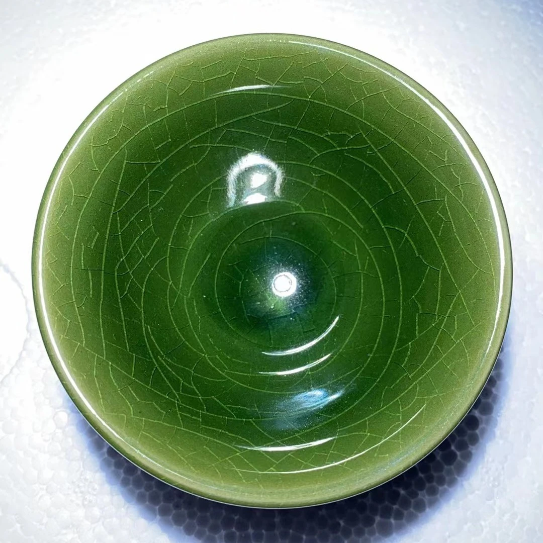 帝王绿玉子建窑建盏，斗笠主人盏6